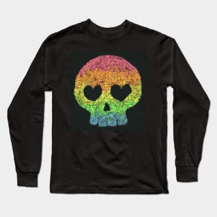 Kawaii Rainbow Skull Long Sleeve T-Shirt